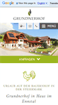Mobile Screenshot of grundnerhof.at